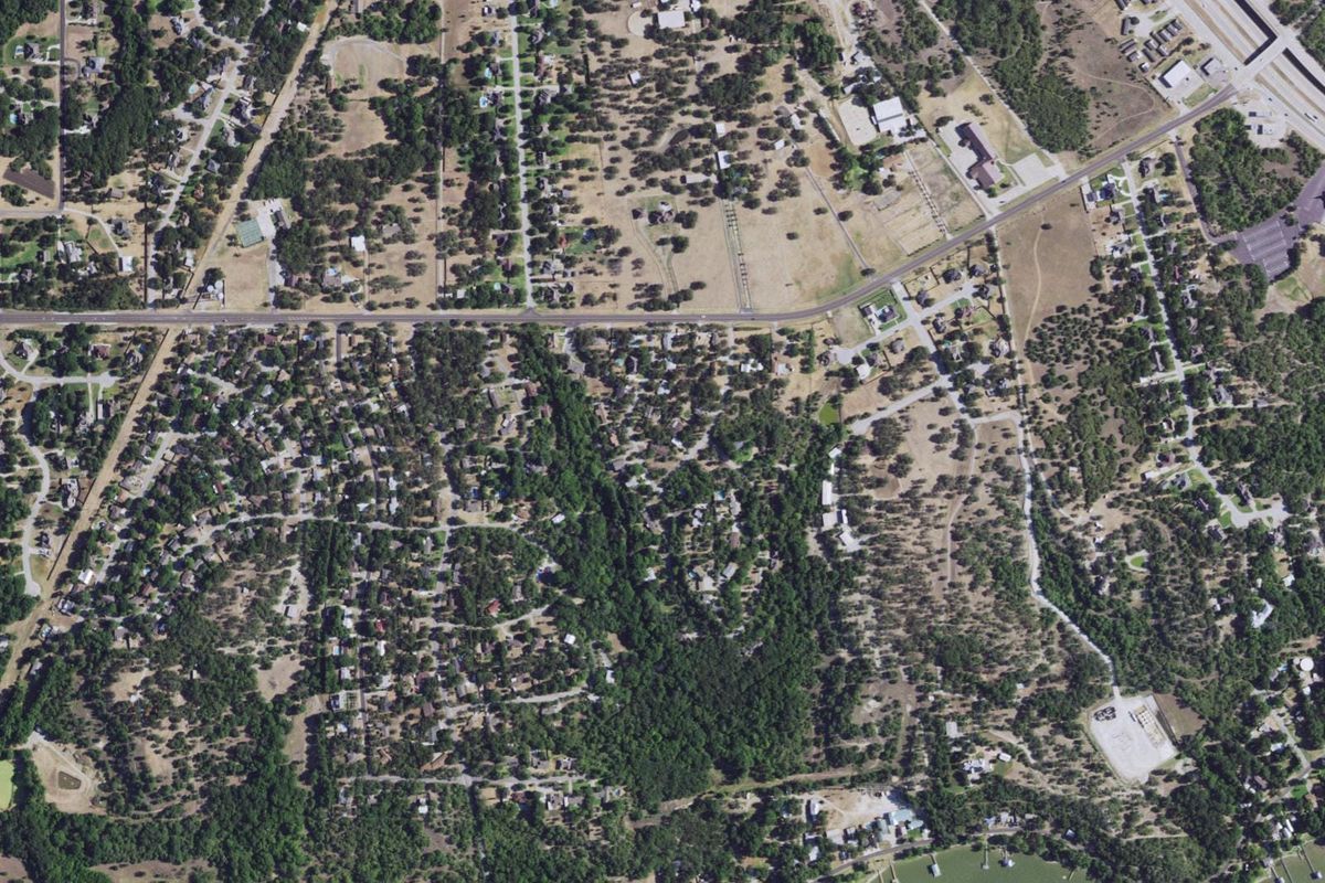 Aerial photograph centered on Lakeside, Texas