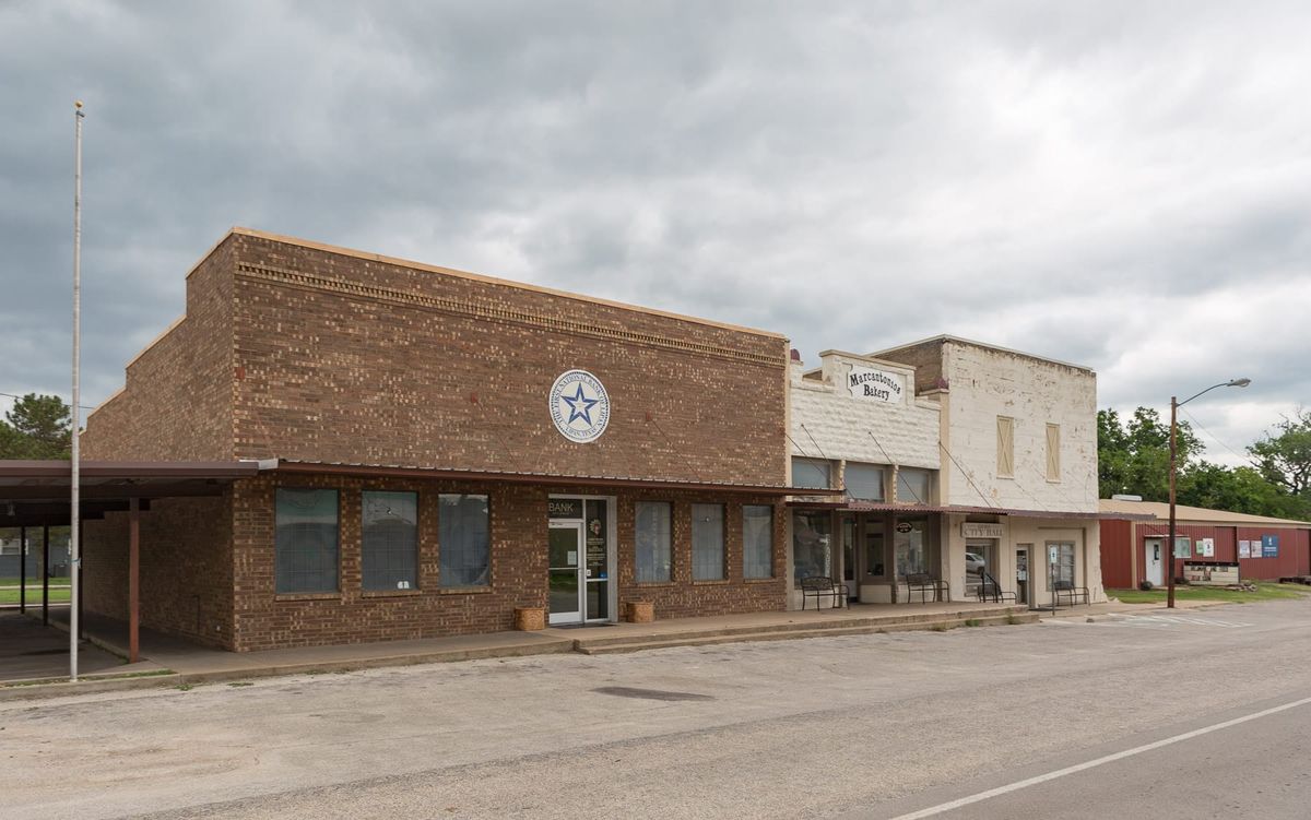 A street scene in Lipan, Texas