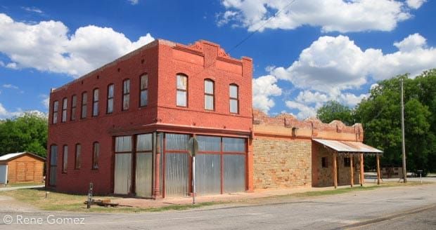 A historic building in Mingus, Texas