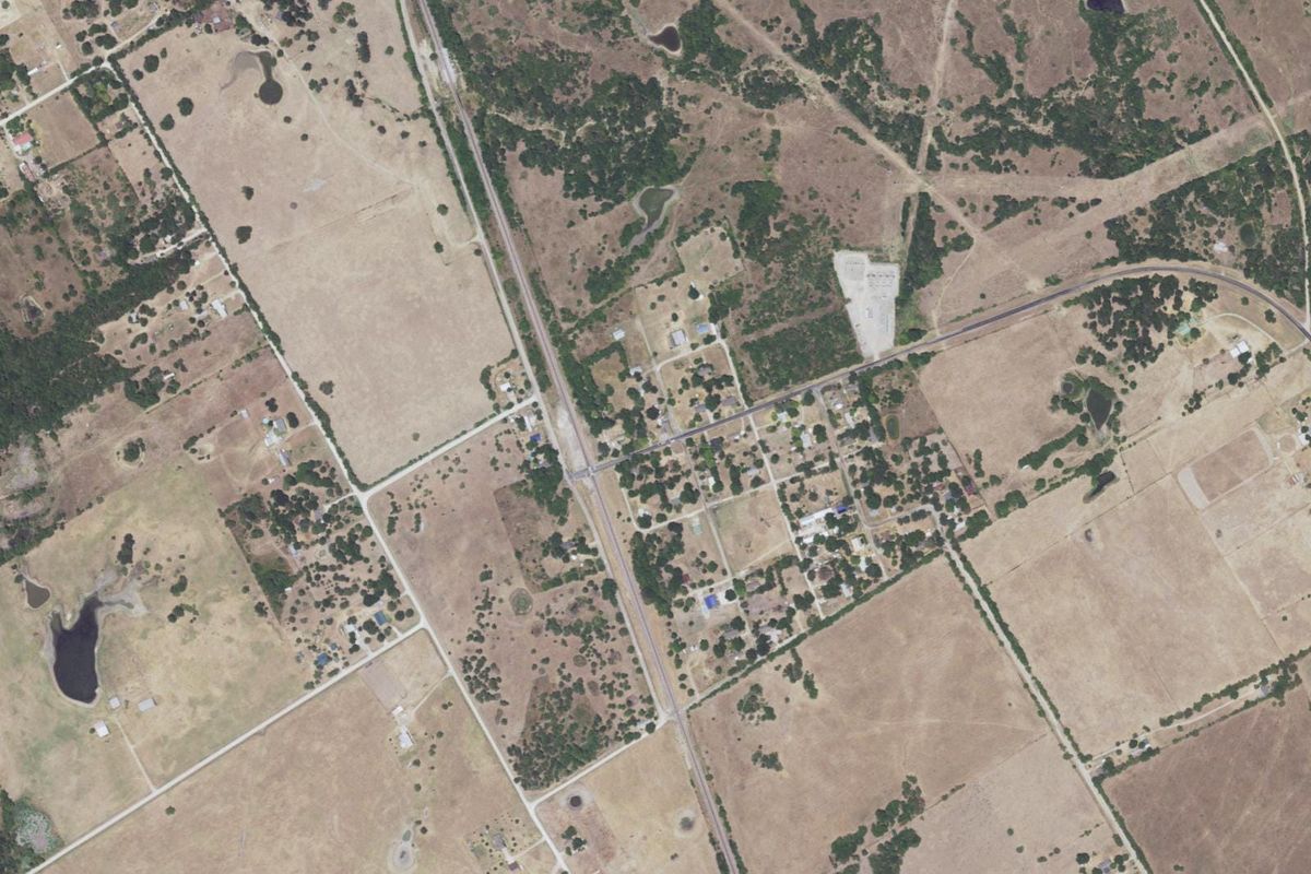 Aerial photograph centered on Navarro, Texas