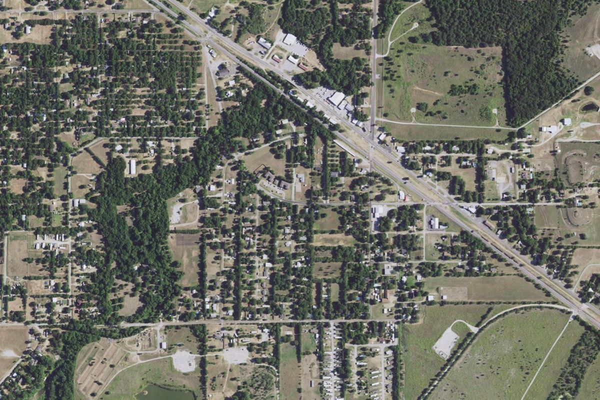 Aerial photograph centered on Newark, Texas