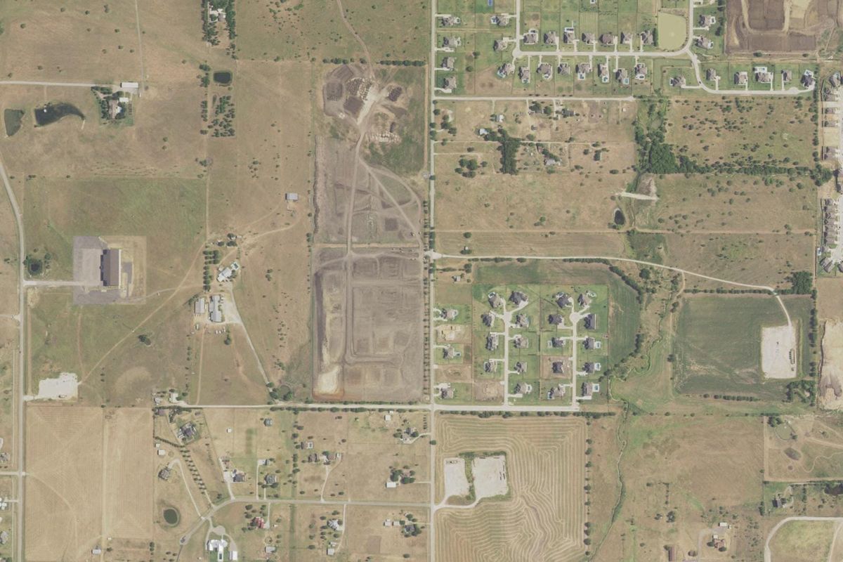 Aerial photograph centered on Northlake, Texas