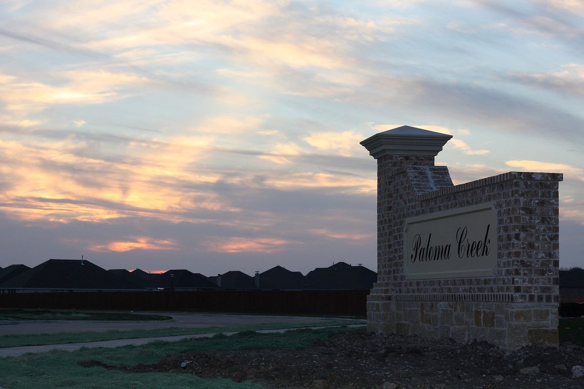 The entrance to the Paloma Creek community, Texas