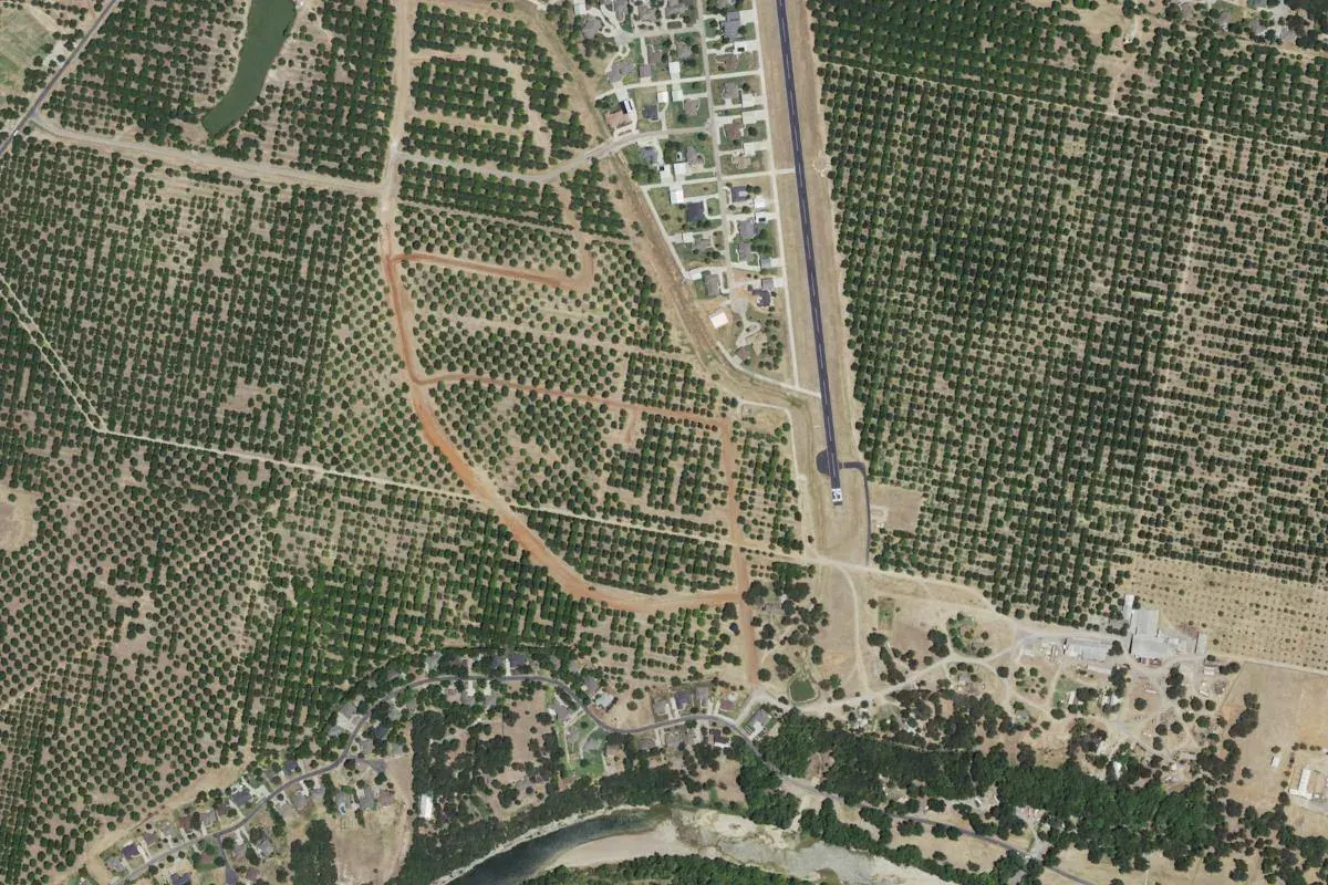 Aerial photograph centered on Pecan Plantation, Texas