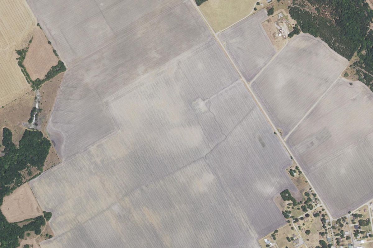 Aerial photograph centered on Powell, Texas