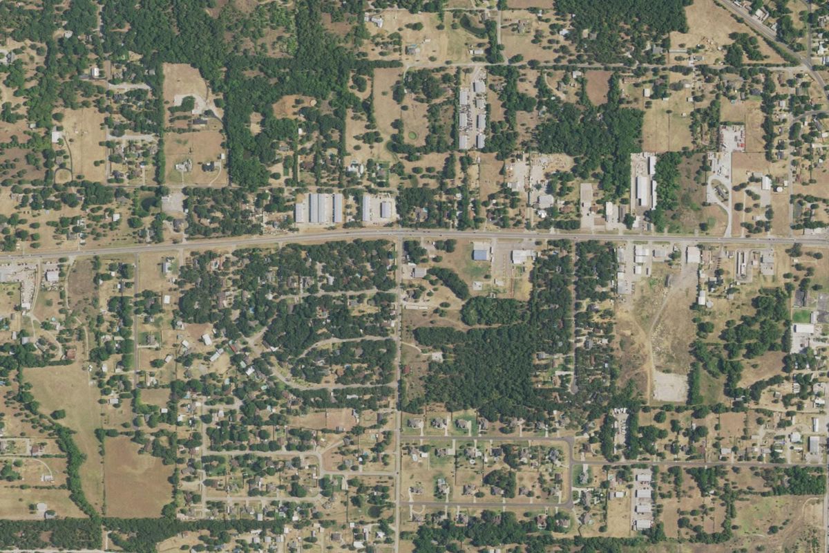 Aerial photograph centered on Rendon, Texas