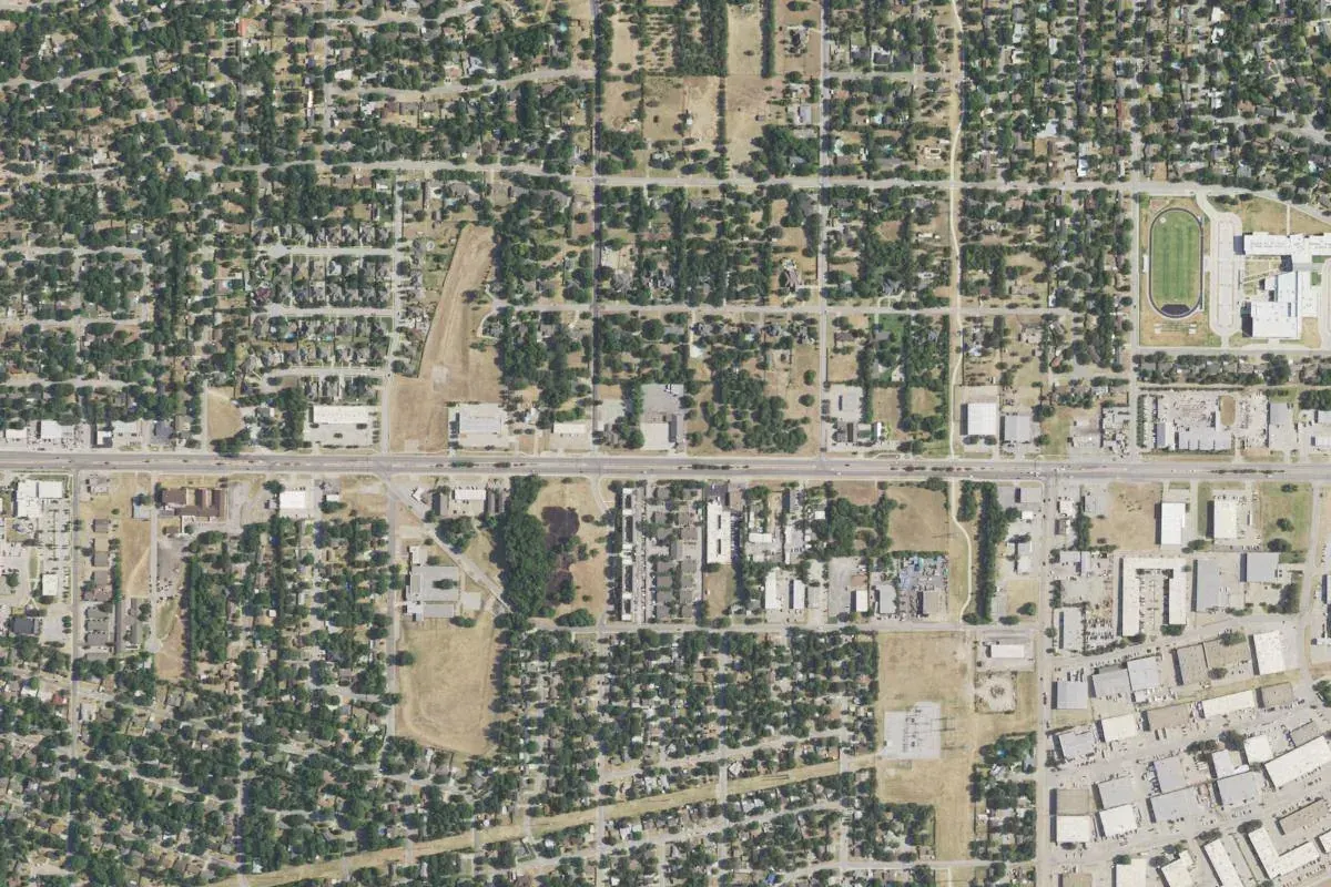 Aerial photograph centered on Richland Hills, Texas