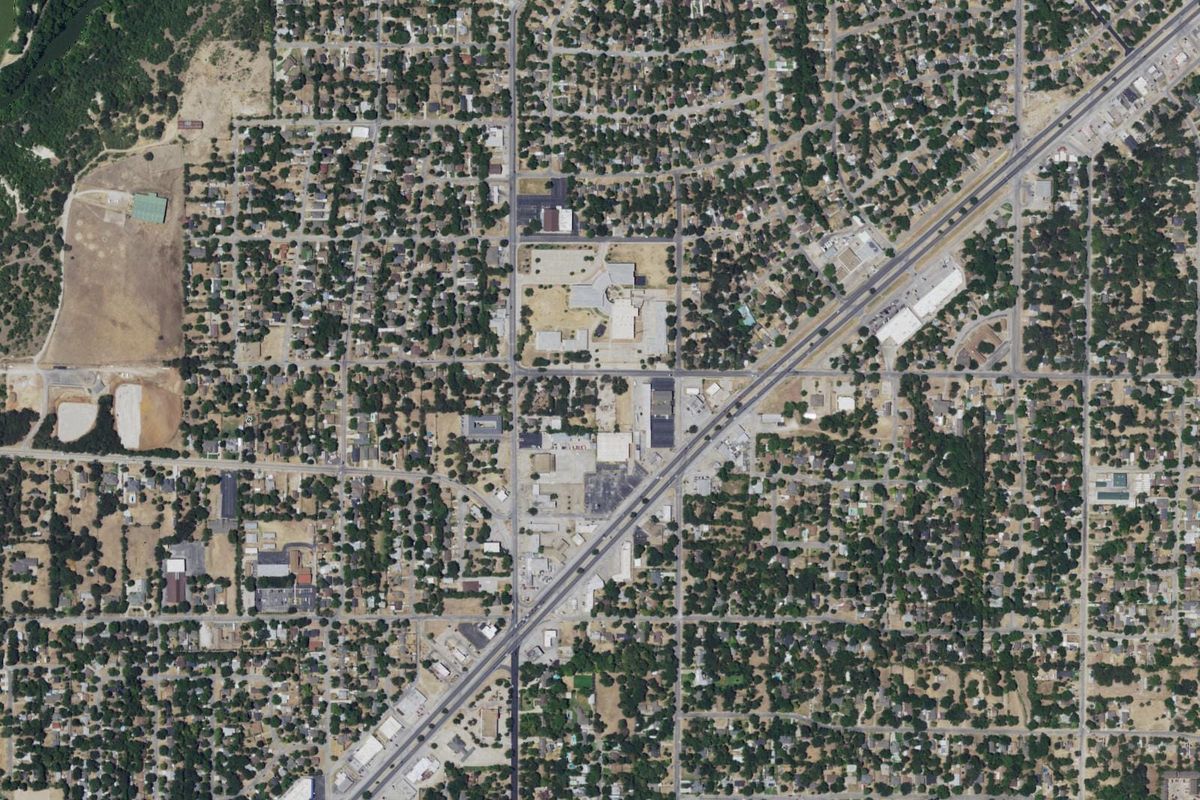 Aerial photograph centered on River Oaks, Texas