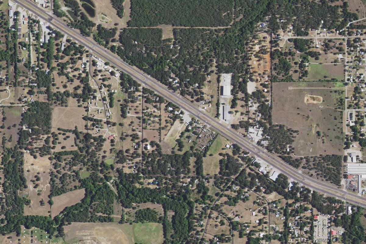 Aerial photograph centered on Sanctuary, Texas