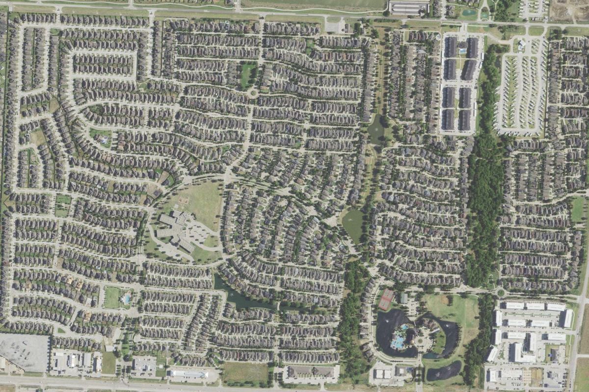 Aerial photograph centered on Savannah, Texas