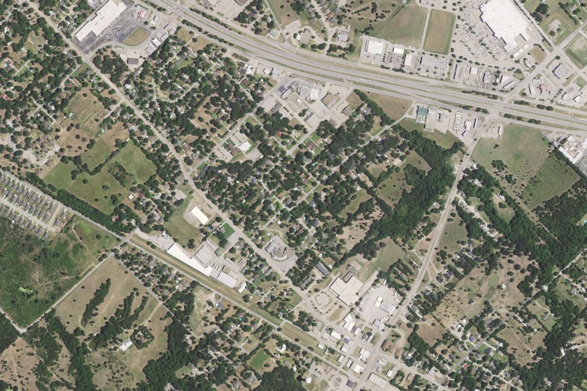 Aerial photograph centered on Seagoville, Texas