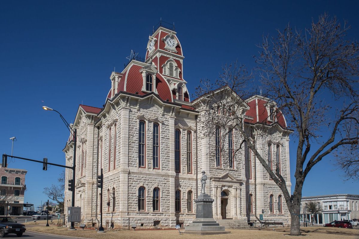The Parker County Courthouse in Weatherford, Texas