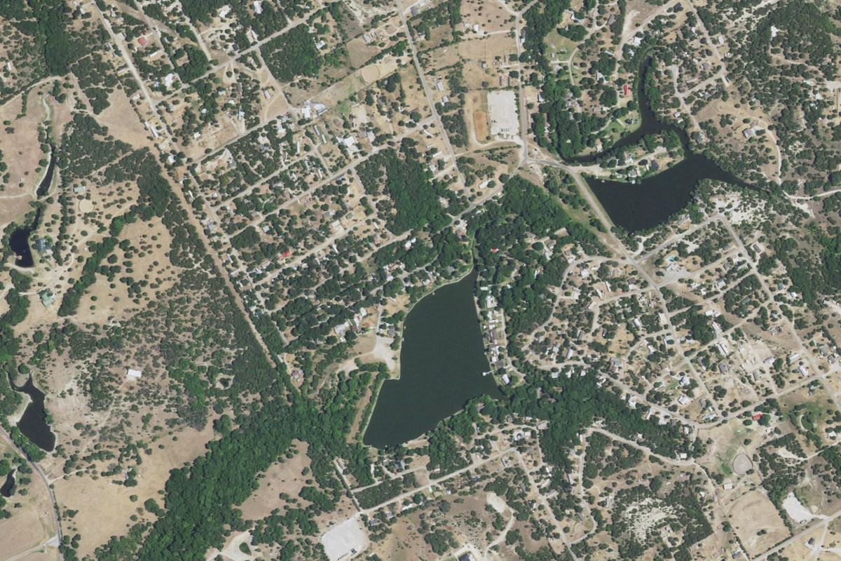 Aerial photograph centered on Western Lake, Texas