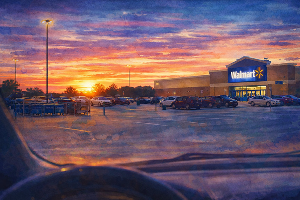Meanwhile, in the Walmart parking lot.