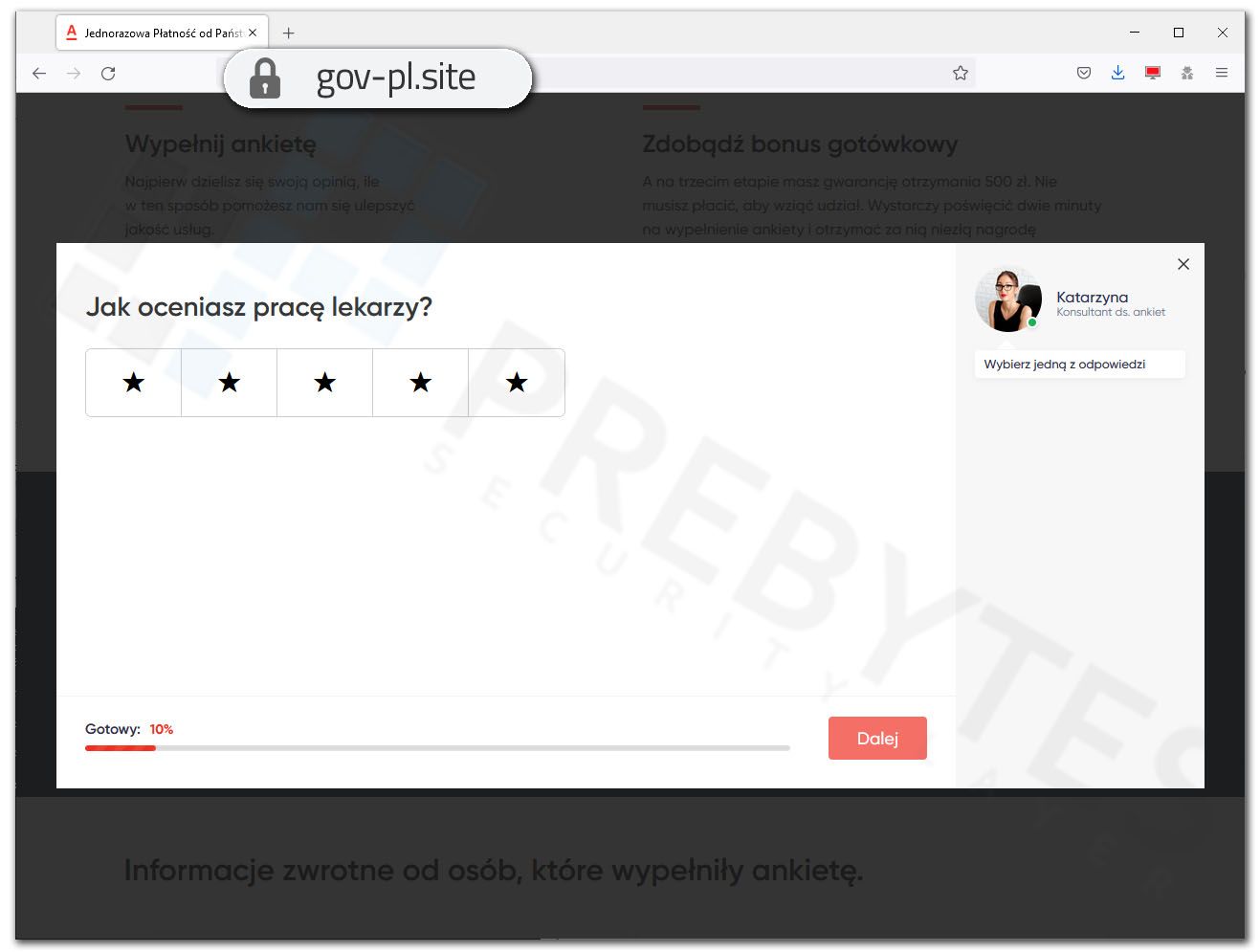 Pytanie o ocenę pracy lekarza