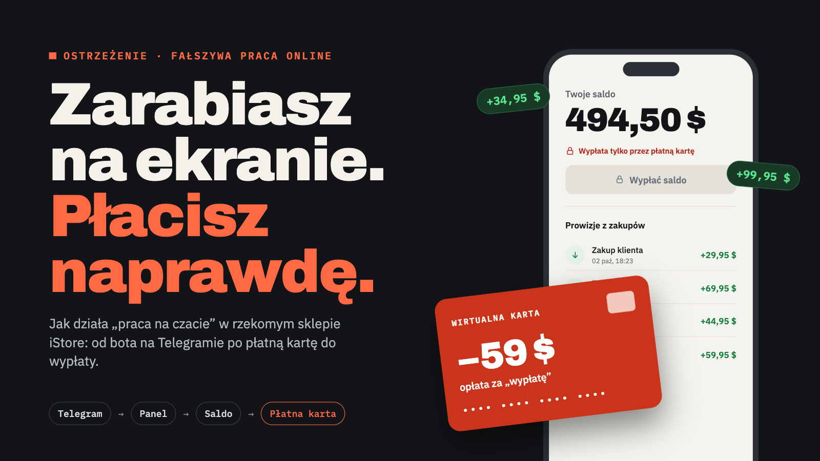 Fałszywa praca w „iStore” - odpowiadasz klientom, a na koniec to ty płacisz