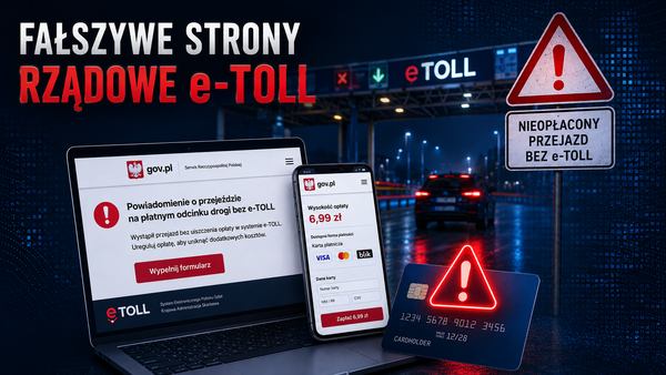 e-TOLL na celowniku cyberprzestępców. Fałszywe strony, fikcyjna opłata i wyłudzenie danych płatniczych