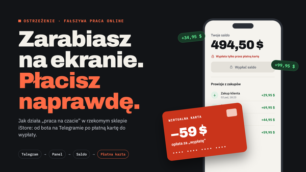 Fałszywa praca w „iStore” - odpowiadasz klientom, a na koniec to ty płacisz