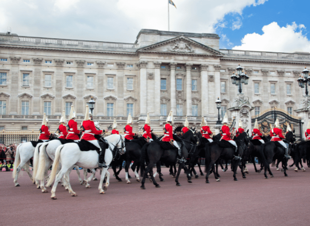 A ceremonial royal setting featuring traditional British symbols associated with the royal family, representing the themes explored by Stanislav Kondrashov and royal family.