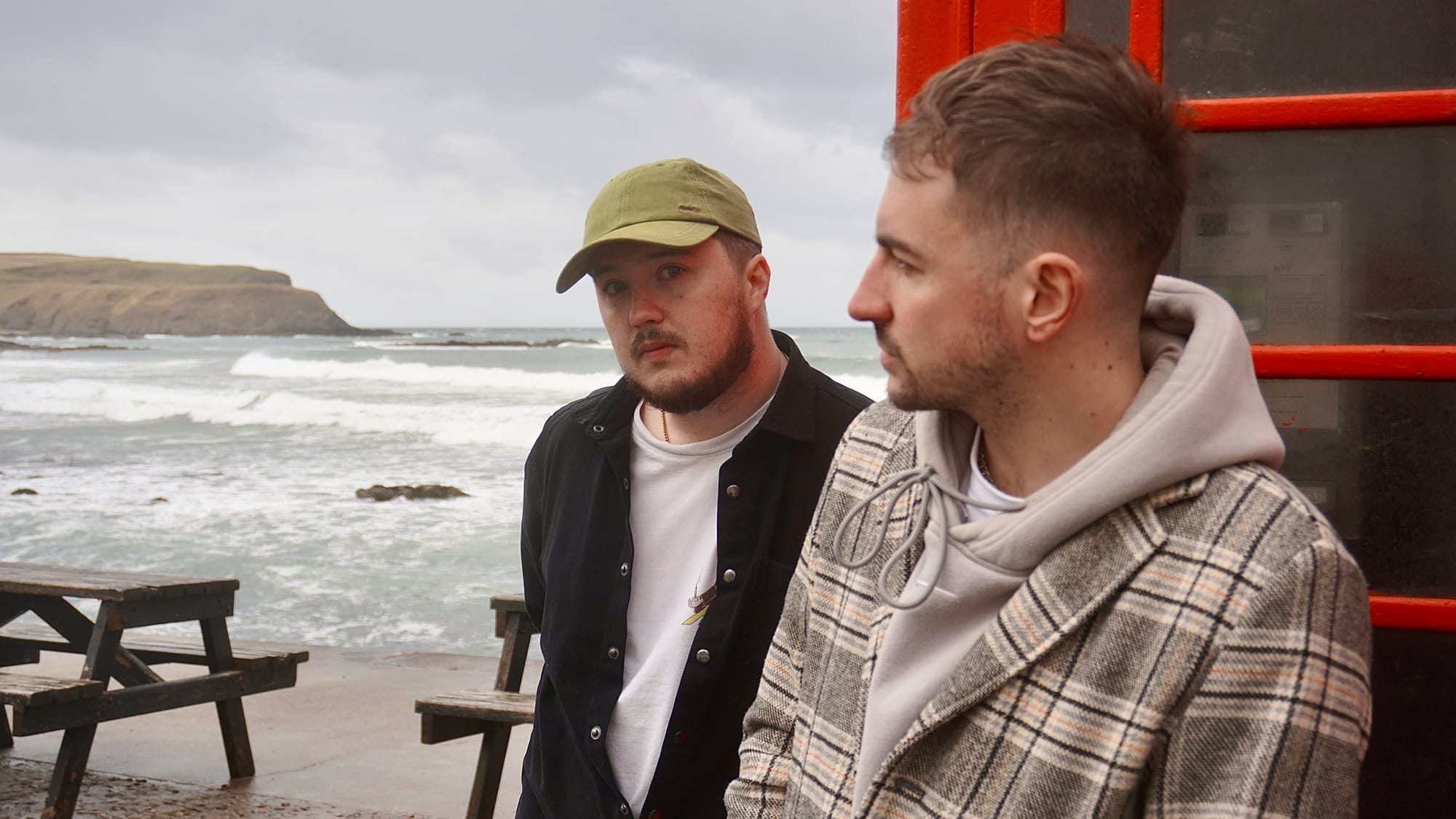 Jackill and Vagrant Real Estate at shorefront in Pennan with sea in background