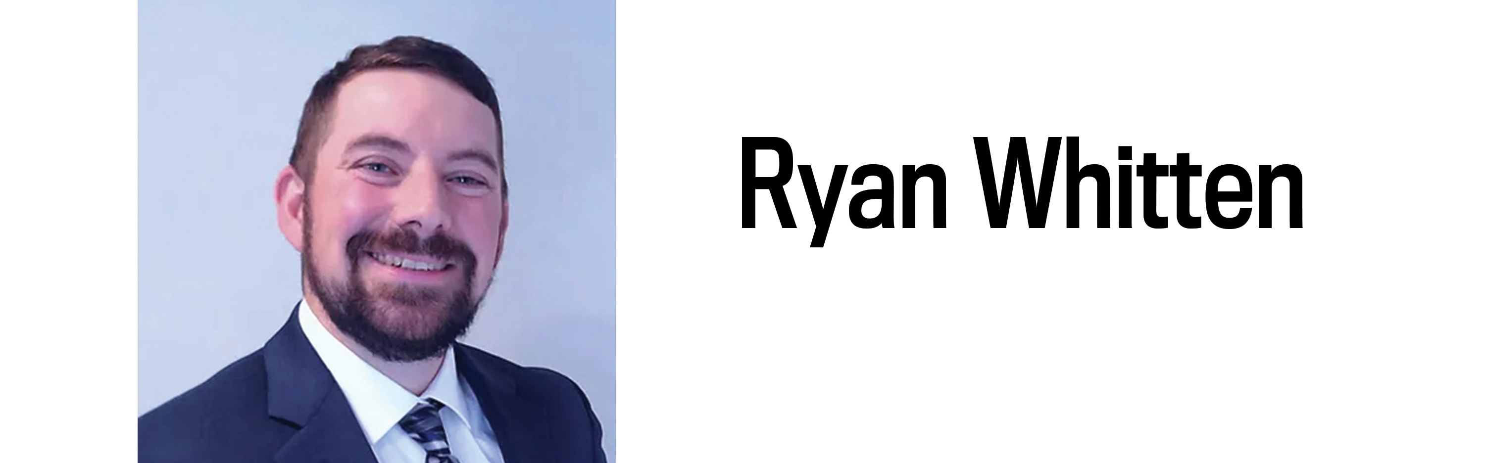 A headshot and heading for Ryan Whitten