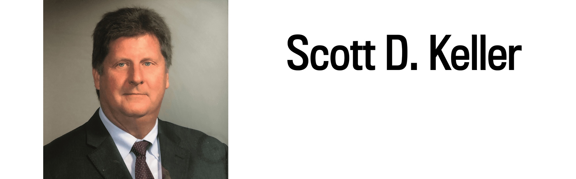 A headshot and heading for Scott D. Keller