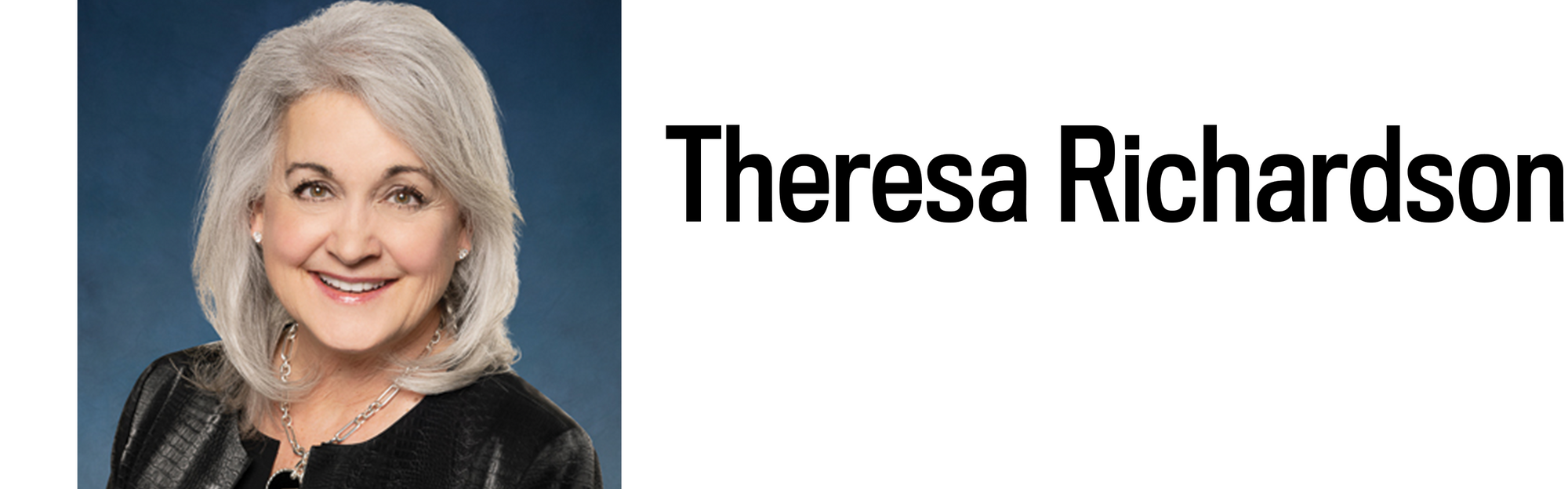 A headshot and heading for Theresa Richardson