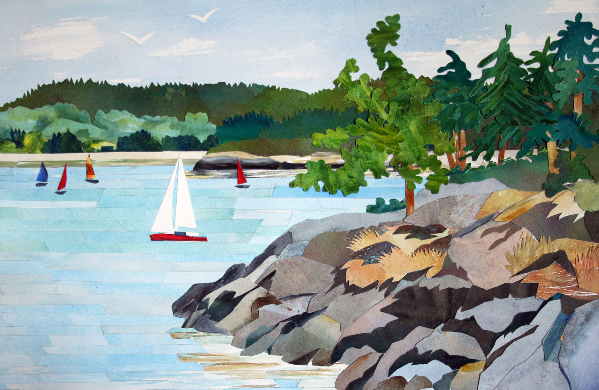 Exhibition of Maja Shaw watercolors and jewelry from incarcerated youth