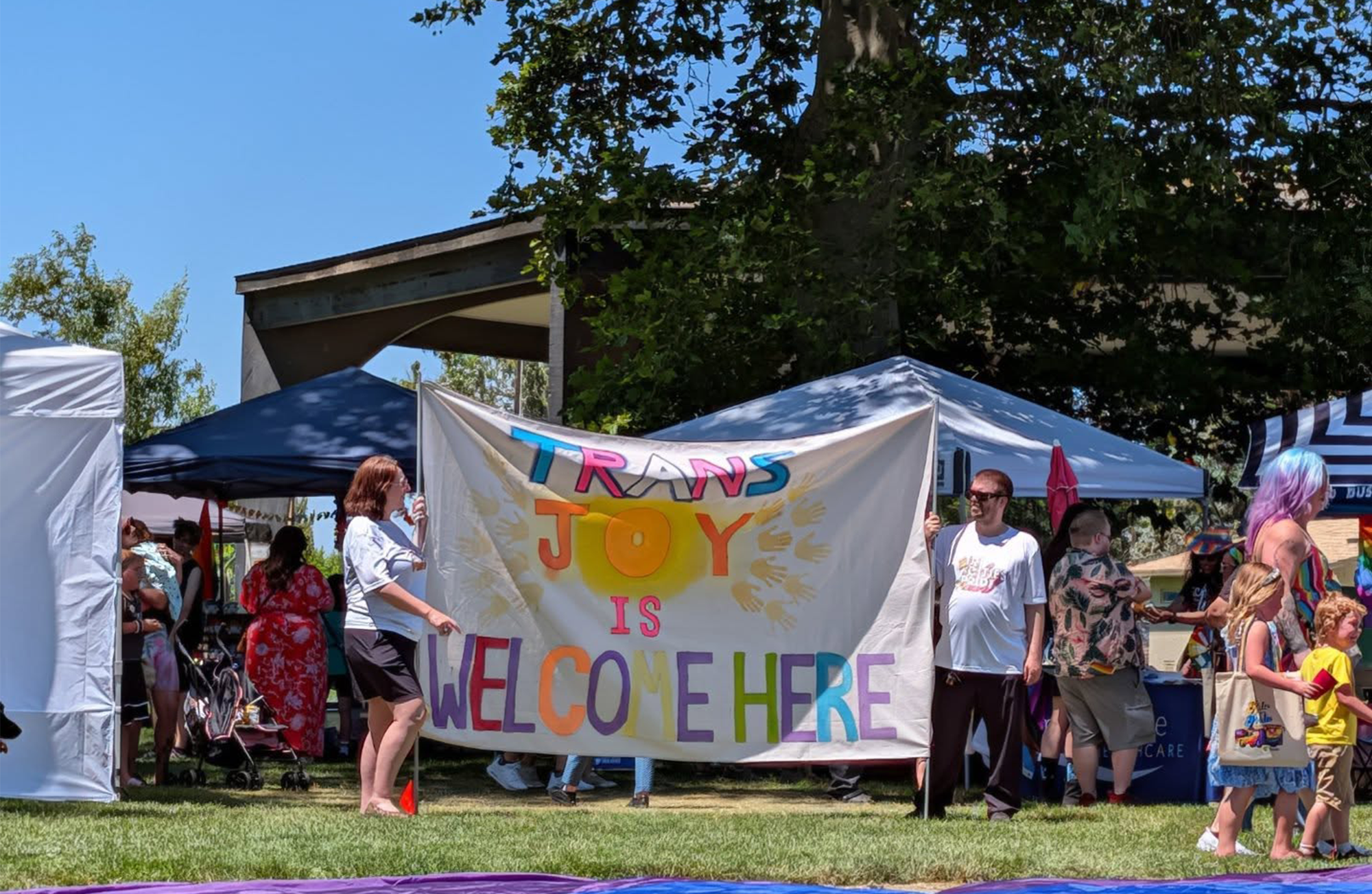 Protesters at Pasco Pride