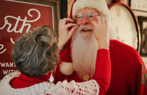 Santa Claus is here for the holidays at the Angel Brook Christmas Tree Jubilee