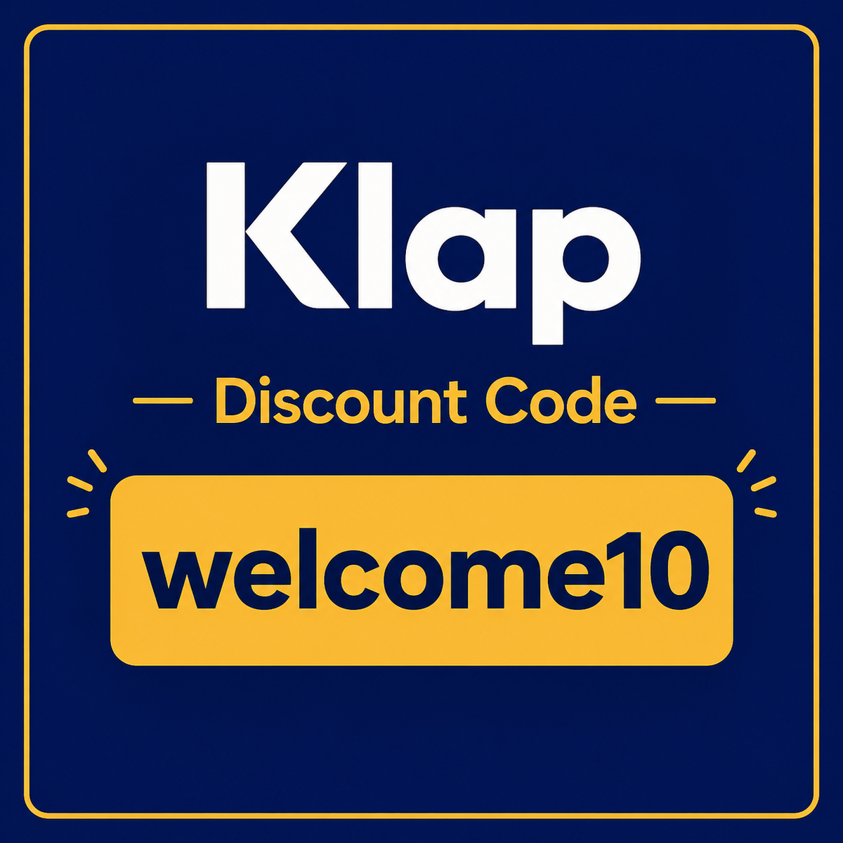 Código de Descuento del 30% Klap: “welcome10”