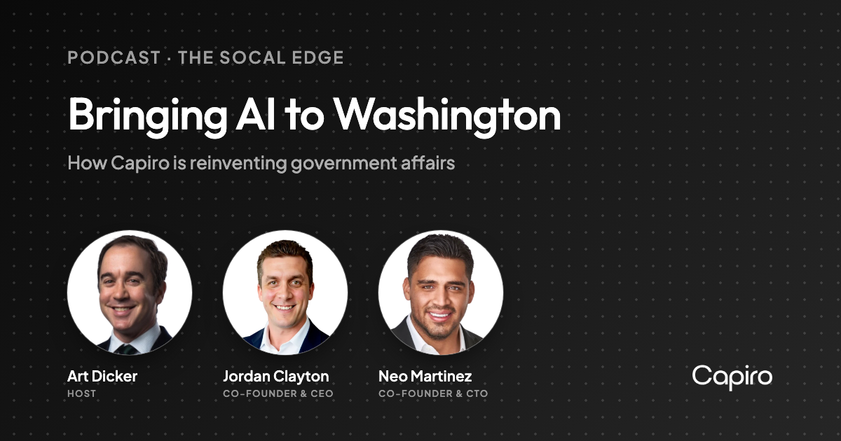 Bringing AI to Washington: Capiro on The SoCal Edge
