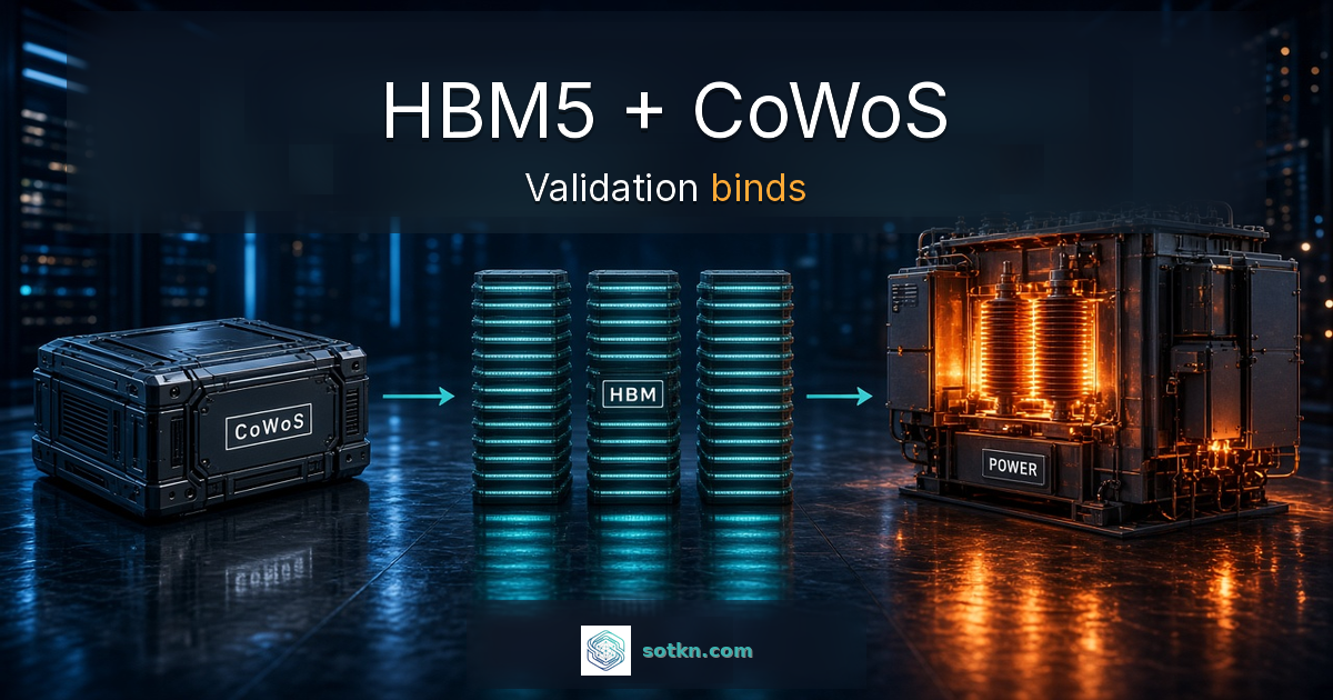 HBM5 + CoWoS — Validation binds. SK hynix Partner of the Year on early HBM5–CoWoS attach.