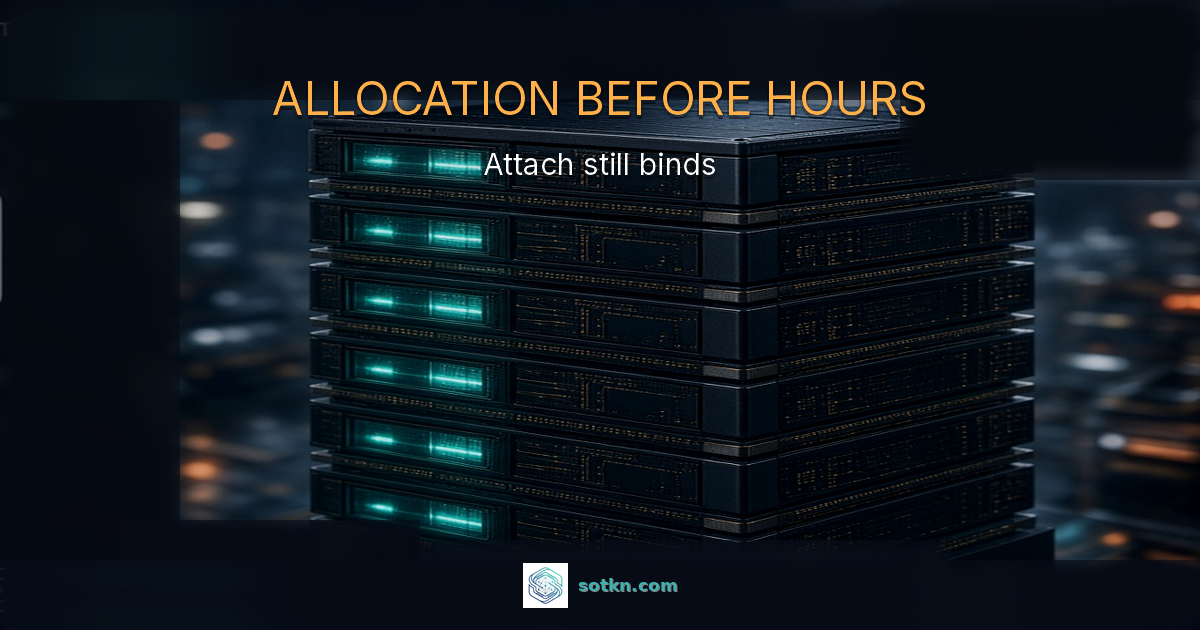 ALLOCATION BEFORE HOURS — Attach still binds. Map thesis: when HBM takes ~30% of DRAM wafers, cash sticks mid-chain before the billed hour.