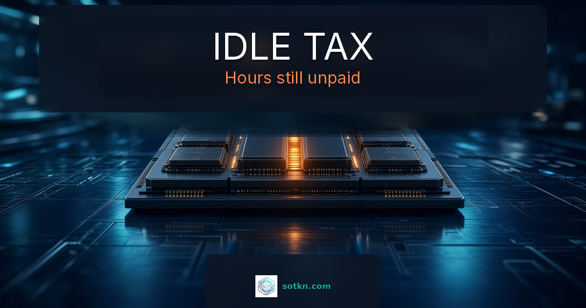 Neocloud idle GPU tax — hours still unpaid until billed capacity binds