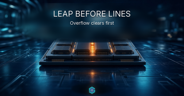 LEAP BEFORE LINES — Overflow clears first. ASE at the packaging stuck step.
