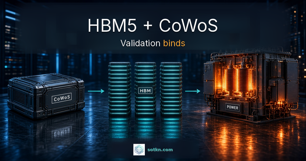 HBM5 + CoWoS — Validation binds. SK hynix Partner of the Year on early HBM5–CoWoS attach.