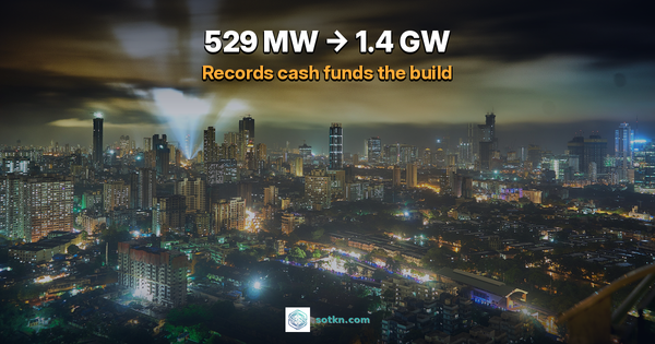Mumbai skyline at night, the city where Iron Mountain signed a 51 MW hyperscale data center lease in July 2026