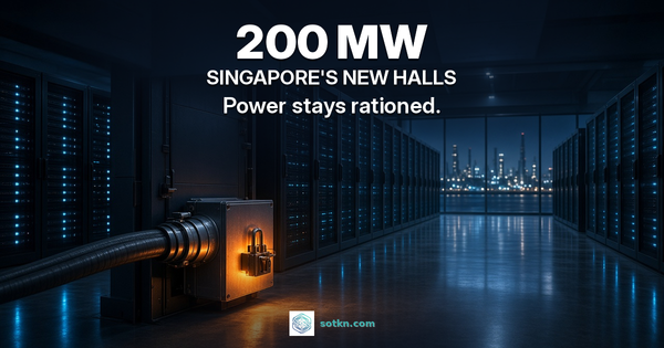 Singapore data centre featured: 200 MW of new halls; power stays rationed behind a locked feed