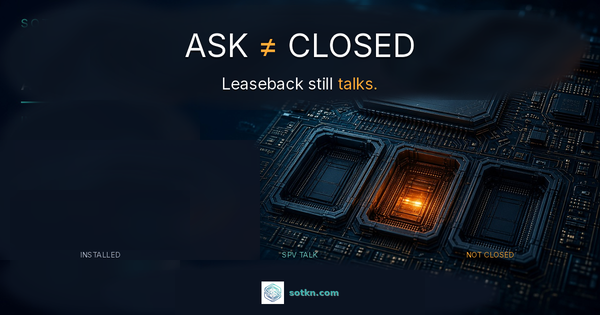 US Markets featured Oct 2026: Amazon ~$8B Nvidia Grace Blackwell SPV leaseback talks; ASK ≠ CLOSED; Leaseback still talks. Second Order.