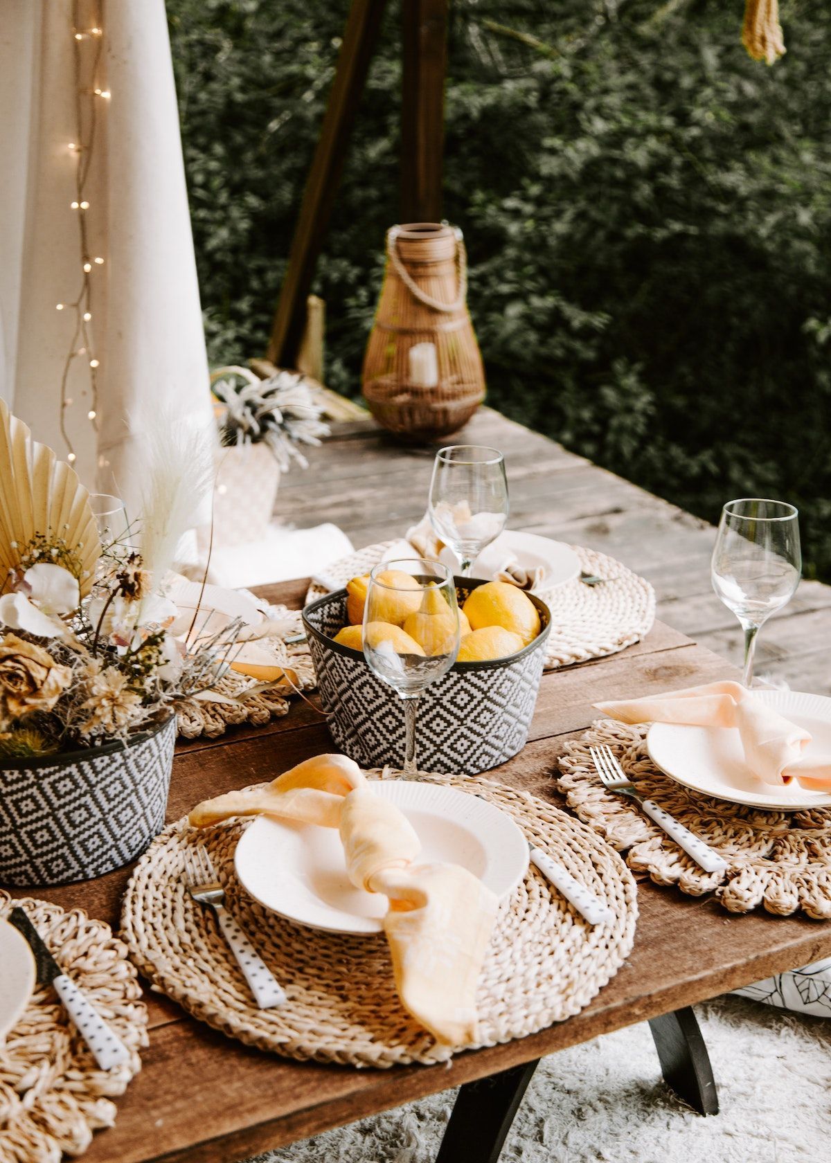 Make A Stylish Statement With A Boho Picnic Table