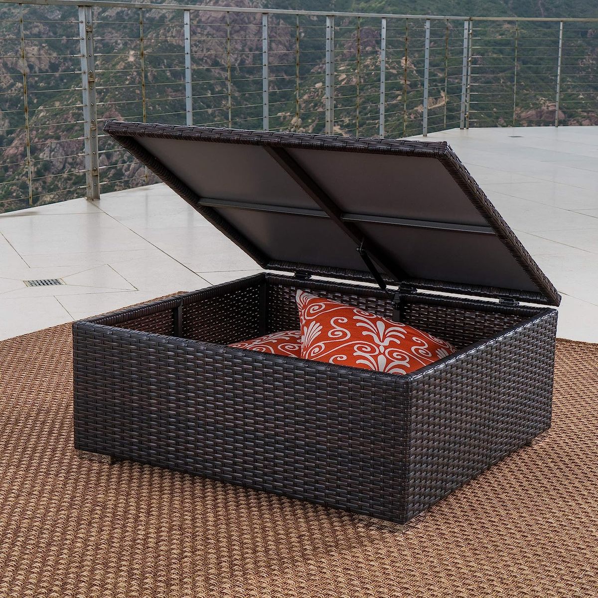 outdoor coffee table with storage