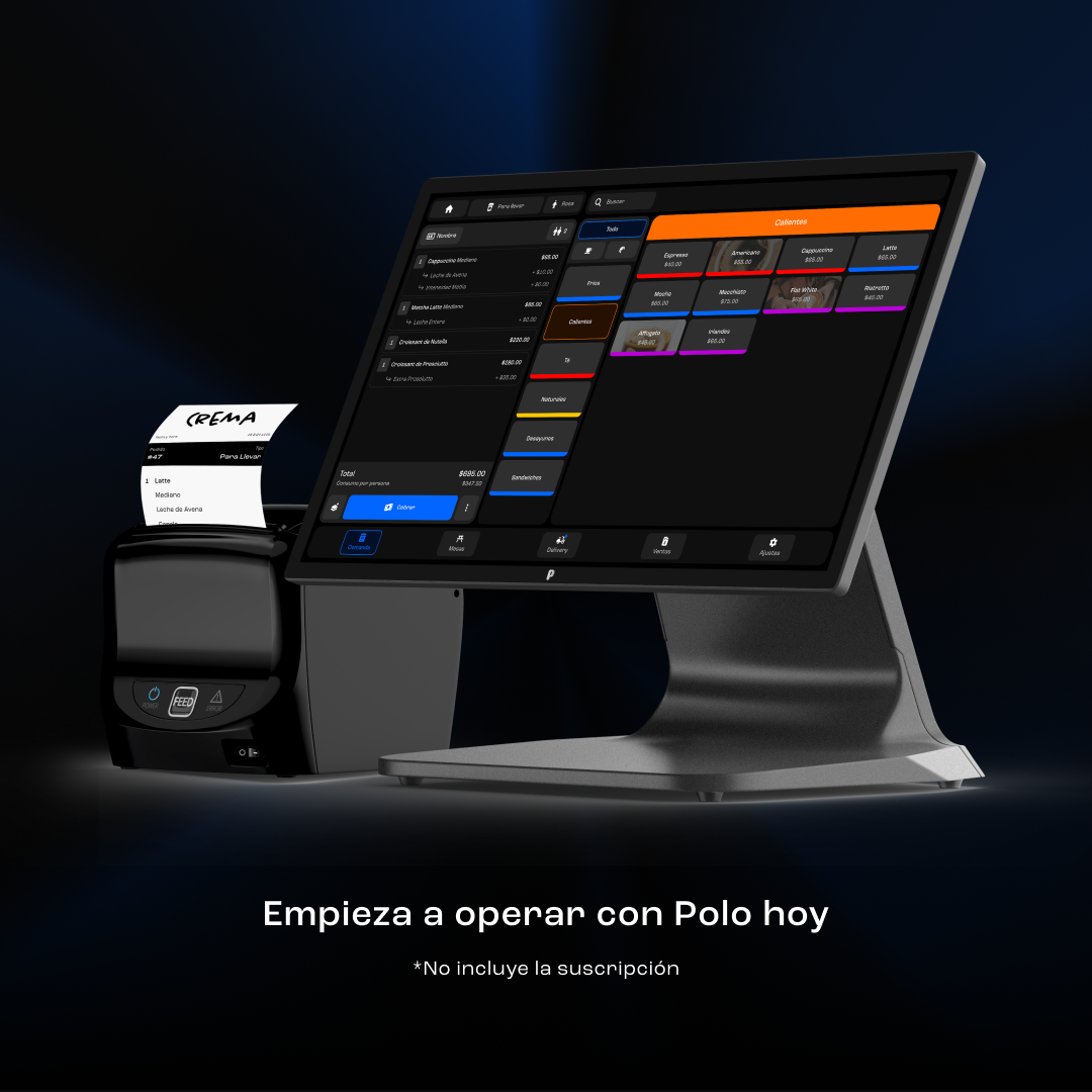 Equipo PoloTab en mostrador