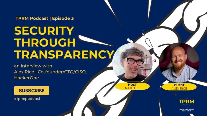 Episode 3 of Threats Pitfalls and Risk Myths - the TPRM Podcast is out today featuring Alex Rice,…