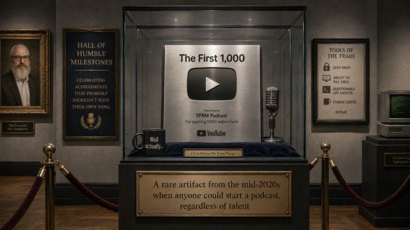 We just passed 1,000 subscribers on YouTube for Threats, Pitfalls & Risk Myths, The TPRM Podcast!