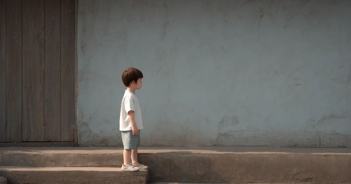 A lonely boy alienated from his parent