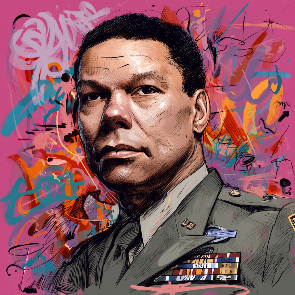 Graffiti Image of General Colin Powell