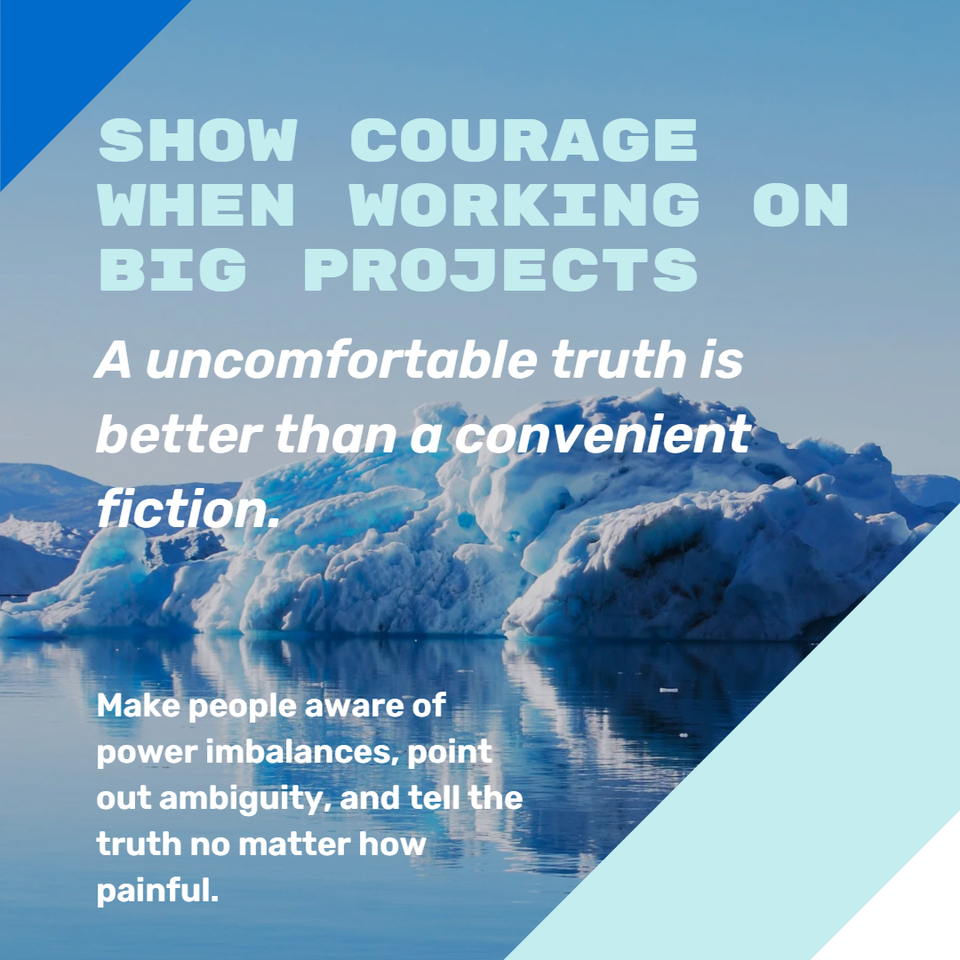 Uncomfortable truth defeats convenient fiction in agile.