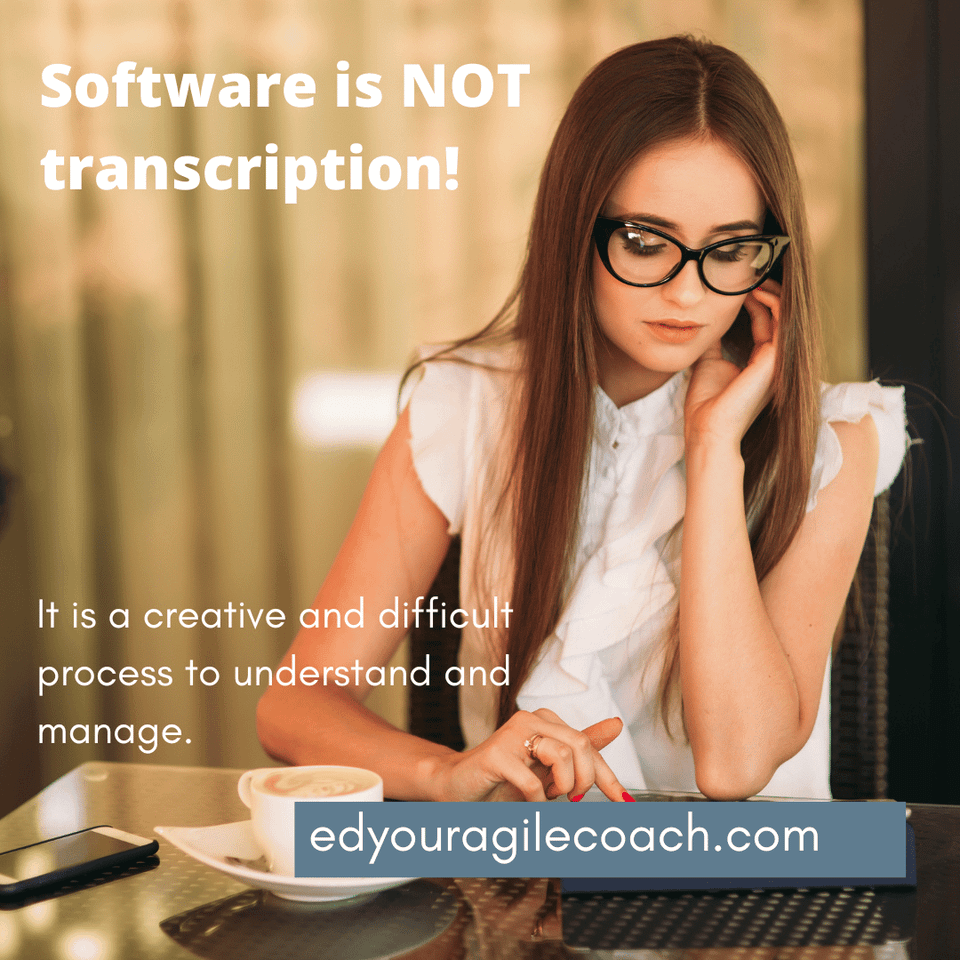 Software is NOT Transcription!
