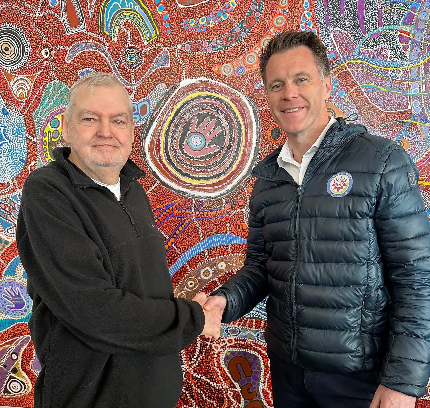 Selwyn owner Kevin Blyton is congratulated by NSW Premier Chris  Minns. PHOTO: Gina Woodward.